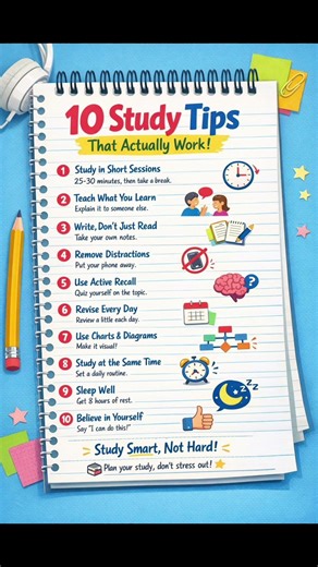 10 Study tips that actually works🏆🏅