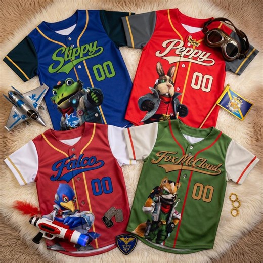 Star Fox Mccloud Baseball Jersey, Video Game Fan Uniform, Custom Gamer Shirt - Etsy