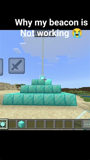 why my beacon is not working? 😭 Day152!#short #minecraft # beacon
