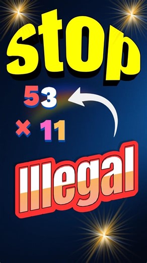 Illegal Math's trick #maths #braintestsolution # short trick #multiplication