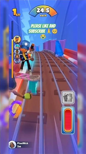 Subway surfers Fast skybord ☠️🔥😲 #shorts #subwaysurfs #goingballsfastrunnergameplay #gameplay