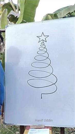 how to draw christmas tree 🎄