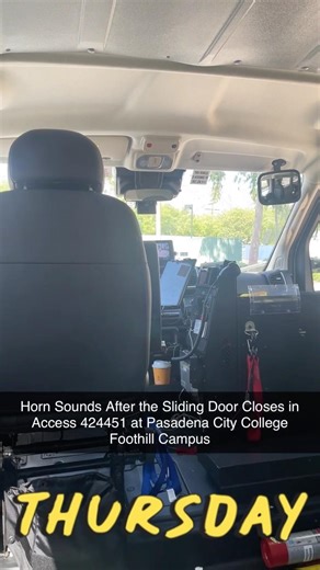 Horn Sounds After the Sliding Door Closes in Access 424451 at Pasadena City College Foothill Campus
