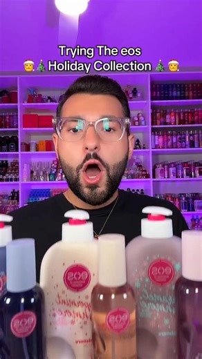 Paul Fino on Instagram: "Trying the new eos holiday lotions and body mist #eos #eosbodylotion #hygiene"