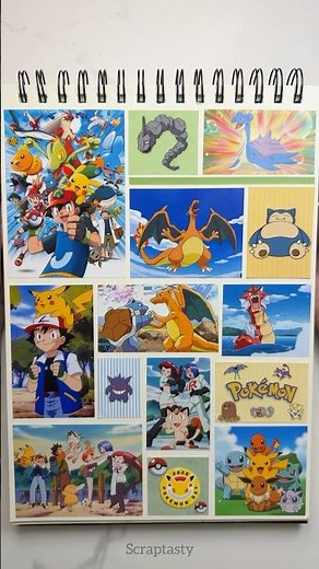 Pokémon 30th anniversary scrapbook grid 💫⚡️💛✨ #pokemon #grid #scrapbook #journal