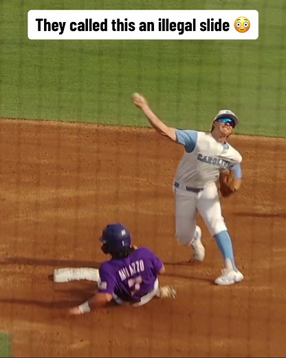 College Baseball Illegal Slide Call Explained | Force Play Rule