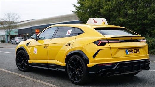 Taking a driving test in a £200,000 Lamborghini
