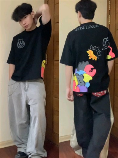 Bunny's Tee Try On 🎨🖌️ @bunnys.teebighit #tryon #doodleart #outfit #fashion #fypシ゚
