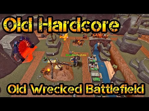 Old Hardcore and Old Wrecked Battlefield Roblox Tower Defense Simulator
