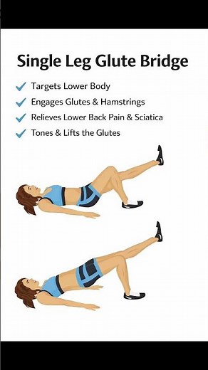 Single Leg Glute Bridge | Strengthen Glutes & Relieve Lower Back Pain