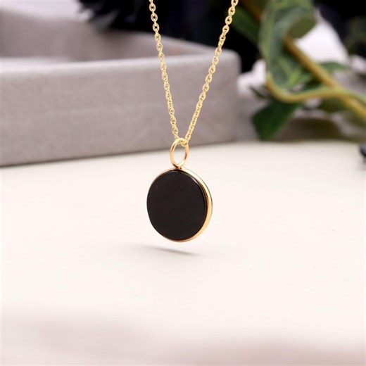 Handmade Black Obsidian Pendant Necklace | 14k Gold Filled Chain, Protection Crystal Jewelry - Etsy