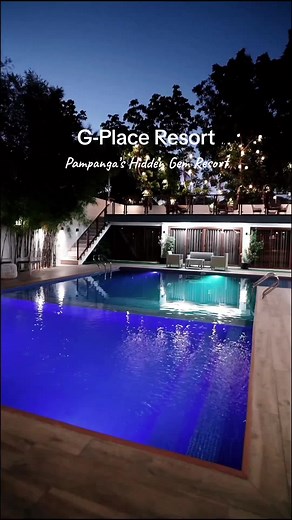 Hidden Gem in Pampanga Found! This is your haven for ultimate relaxation - Dive into G-Place Resort’s crystal-clear pool, shimmering under the starry night lights, and let all your worries melt away. Tara! G? #GPlaceResort #GPlace #summervibes #pampanga #pampangaresort #privateresort #privatevilla
