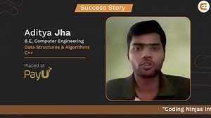 Watch Aditya's journey with in-depth analysis of his learning, it's a must-watch for anyone considering boosting their coding skills! From a novice to a ninja, see how our platform transformed his coding learning experience. Stay tuned for more inspirational stories like Aditya's and let these experiences guide you on your own path to becoming a coding pro! #CodingNinjas #CareerGrowth #SuccessStory #TechEducation | Coding Ninjas