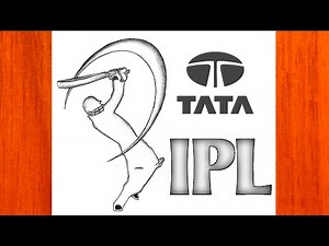 How to draw Tata IPL logo 🏏 || Tata IPL drawing step by step easy 2024 || TATA IPL 2024