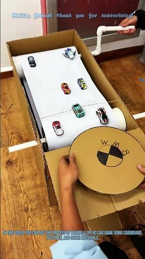 DIY RC Car Game with Cardboard and PVC Pipes