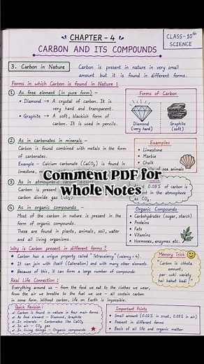 Carbon and Its Compounds Class 10 Science | Chapter 4 Full Notes | CBSE 2026-27