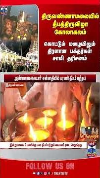 Thiruvannamalai | Annamalaiyartemple | Karthigaideepam2025 | Devotional | Thanthitv
