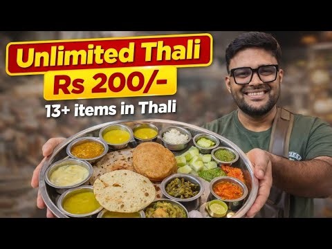 Unlimited Thali Rs 200/- 😋| 13+ Food items in thali | sagar dinning hall#borivali #food #foodie
