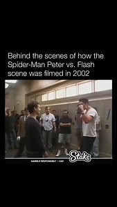 Behind the scenes of how the Spider-Man Peter vs. Flash scene was filmed in 2002 | Historyinmemes