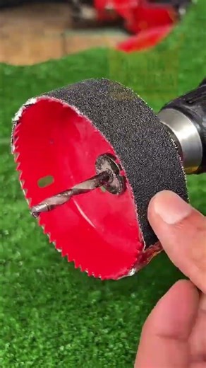 how to convert a hole saw into a sander #shortvideo