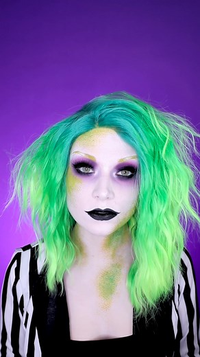 Beetlejuice… Beetlejuice… Be… #horrortok #makeup #sfx #bodypaint #halloween #fyp #foryoupage