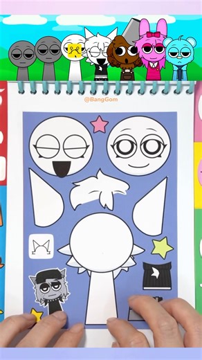 Sprunki Wenda 🤍 SPRUNKI Redwood mod Sticker Book 스프런키 스티커 꾸미기 #sprunki