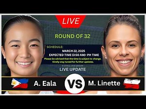 ALEXANDRA EALA 🇵🇭 VS MAGDA LINETTE 🇵🇱 | MIAMI OPEN 2026 | LIVE SCHEDULE & MATCH UPDATES 🎾