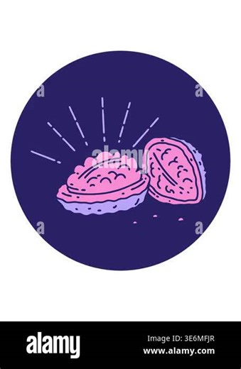 pixelize effect animation of icon of a tattoo style walnuts with shell Stock Video Footage - Alamy