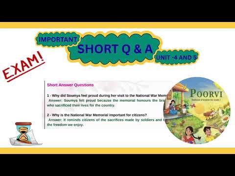 Class 7 English Unit 4 & 5 Question Answers | Final Exam Preparation