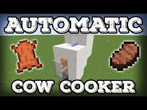 Minecraft Tutorial - Automatic Cow Cooker - Leather Farm - Steak Farm - Compact(Minecraft 1.17+)