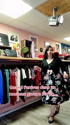 Pin-Up Style Fashion in a Retro Clothing Store