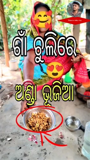 ବୋଉ ହାତରେ ଅଣ୍ଡା ଭୂଜୀଆ!😍#shorts #villagecooking #odiavolg #daliyvlog