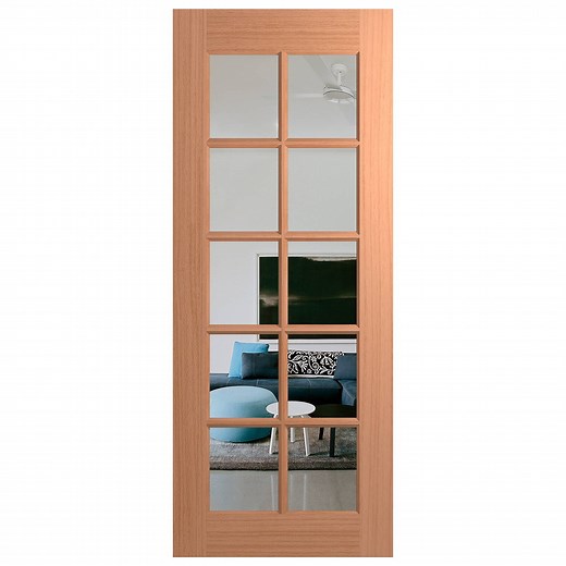 Hume 2040 x 820 x 40mm Entrance Door 10Lite Clear Glass