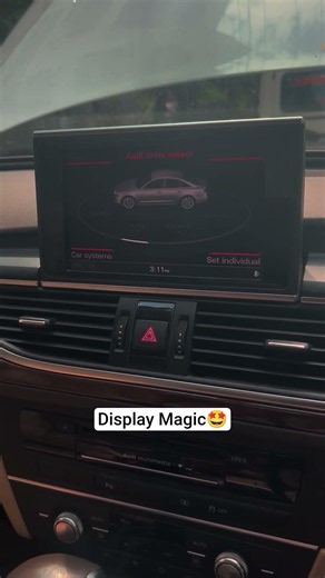 Audi A6 Hidden Display Magic 😍 Automatic Dashboard Screen | Luxury Car Feature #Shorts #audi