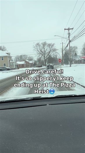 There are worse places to end up 🤷‍♀️🍕 Brace the cold and snowy weather & grab some pizza while you cheer on the Bills today 🏈 716-681-1111 // orderthepizzaheist.com | The Pizza Heist