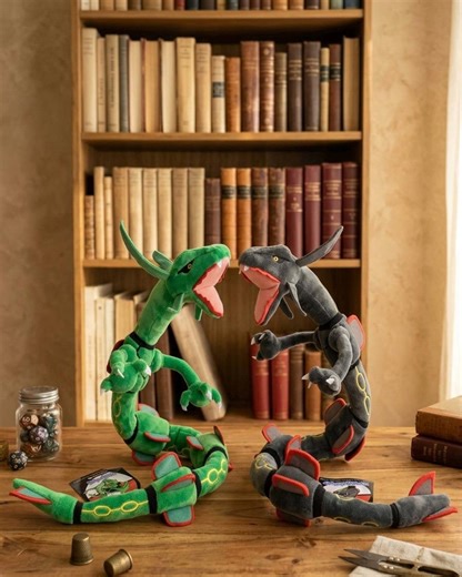Rayquaza and Shiny Pokemon Plush 75 cm- Legendary Sky Dragon Stuffed Animal- Soft Collector Toy- Perfect Birthday