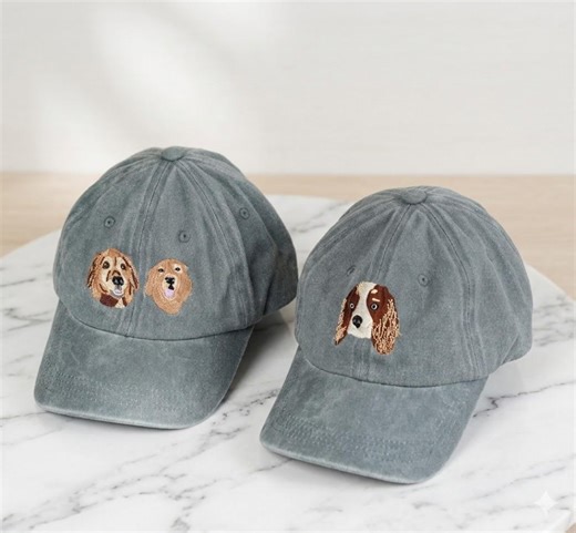 Personalized Embroidered Pet Cap With Photo – Custom Dog/cat Baseball Cap – Original Gift for Animal Lovers - Etsy