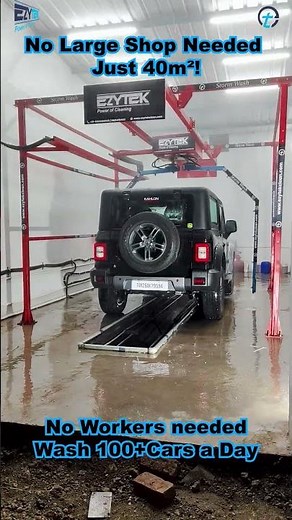 Automatic Arm Jet Wash Plant | Smart Car Cleaning System | www.ezytekclean.com | M: +91-9821491403
