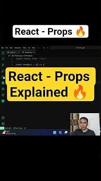 ⚡ React Props Explained in 60 Seconds | React JS Shorts in Hindi 🚀