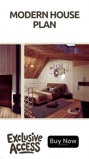 Modern Tiny House Plan with Loft (2 Bed, 1 Bath) | 1,065 Sq Ft DIY Home #blueprint #modernhome