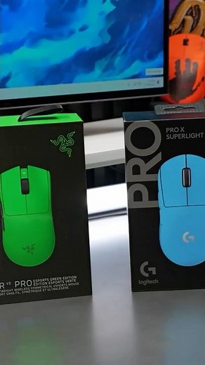 Logitech Cyan Blue vs Razer Esports Green