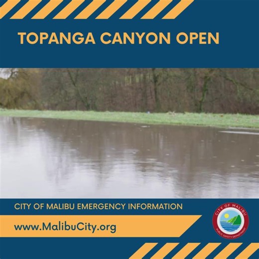 UPDATE 12/27, 1PM - Caltrans reopened Topanga Cyn Blvd in Palisades Fire recovery work zone (Pacific Coast Highway to Grand View Dr) after crews removed rockfall & debris flows. Topanga Cyn will remain closed midnight to 5AM daily. Expect delays & drive with caution. | City of Malibu - Government
