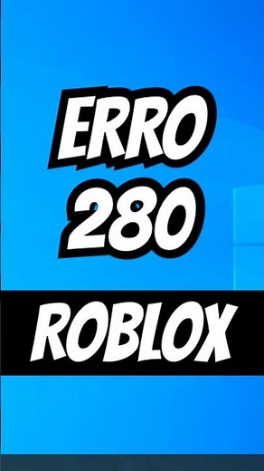 ROBLOX - ERROR 280 (HOW TO SOLVE) ⚙️ #roblox #shorts