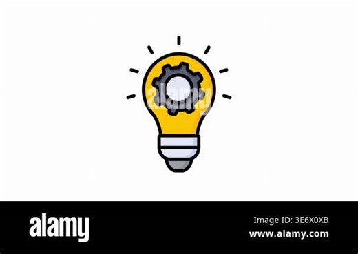 bulb with idea icon. hand drawn vector illustration Stock Video Footage - Alamy