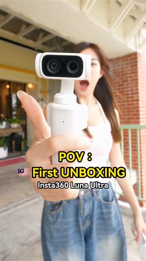 啊啊啊啊救命是Insta360 Luna Ultra！！！终于出来了！！来🇲🇾了！！是白色版、双镜头！美到爆炸🔥🥹！！ #insta360 #lunaultra
