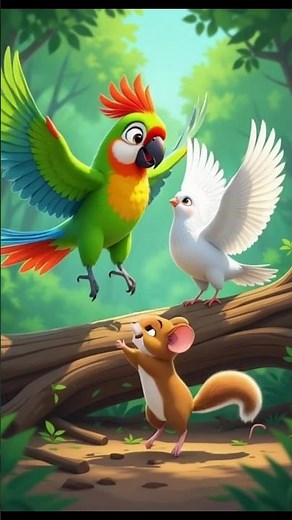 :तोता, कबूतर और चूहा🦜🕊️🐀🥵#funny #shorts #trending