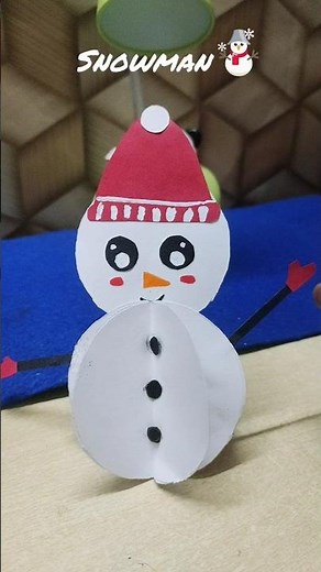 Easy 3D Paper Snowman DIY ☃️ | Christmas Decoration Idea 🎄 | Simple Paper Craft#snowman #diy