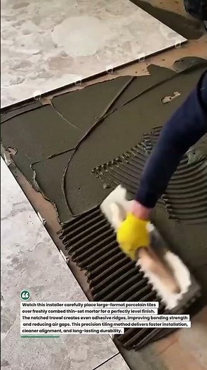 Perfect Large Tile Installation Like a Pro! #TileWork #Flooring #Construction