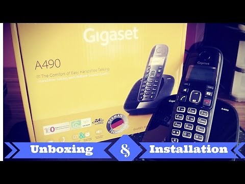 Gigaset A490 Cordless Landline Phone Unboxing & setup