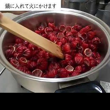 I made Roselle Jam, also known as Hibiscus Jam.